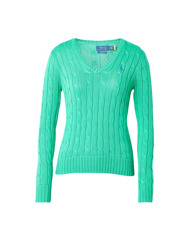 rinascente Polo Ralph Lauren Kimberly V-neck cable-knit sweater - green