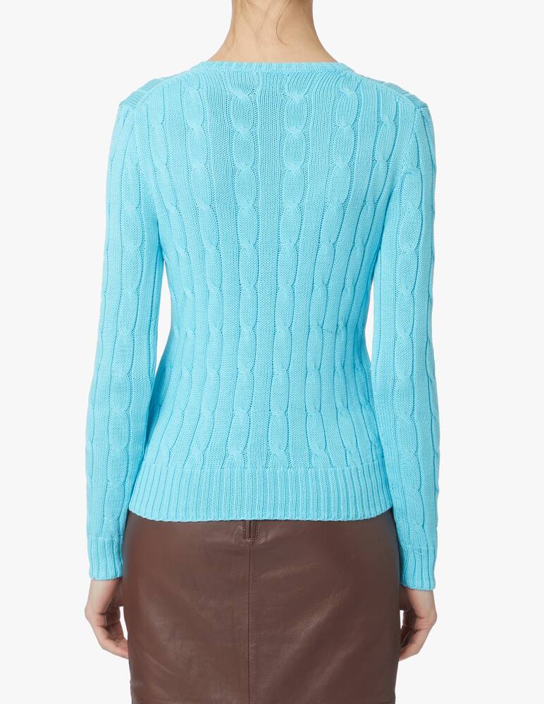 rinascente Polo Ralph Lauren Julianna cable-knit cotton sweater - light blue