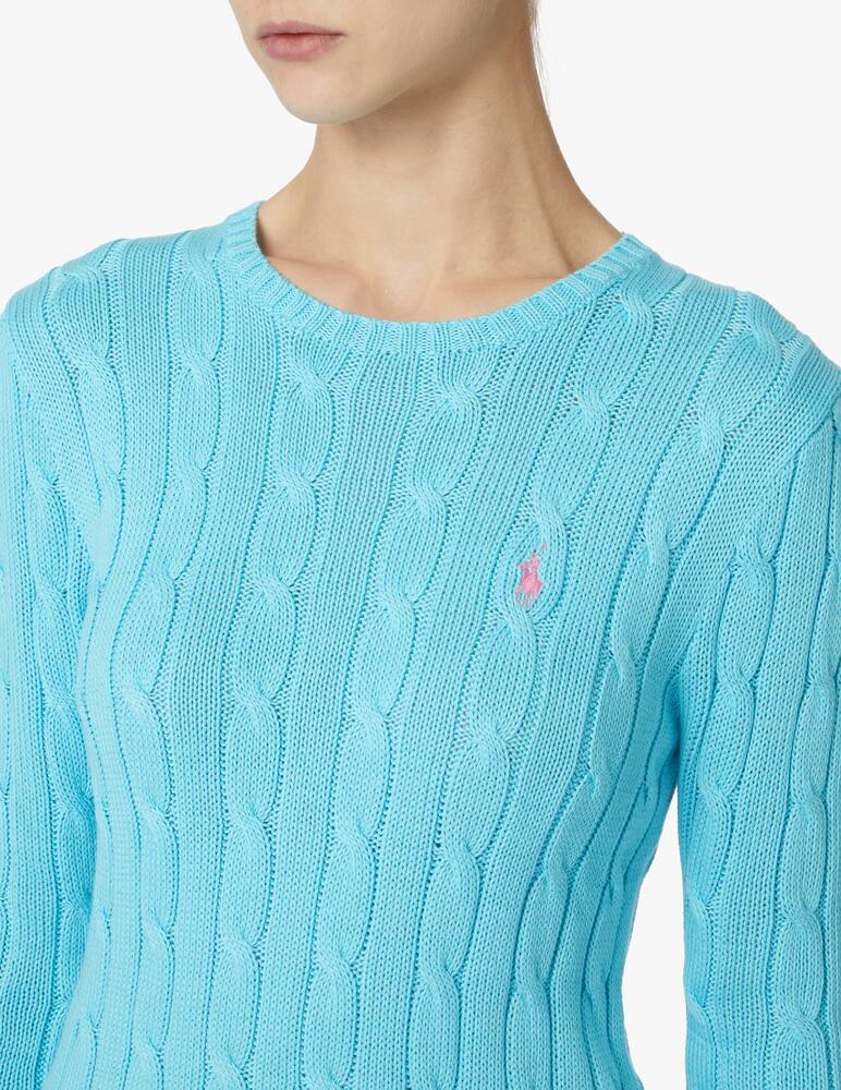 rinascente Polo Ralph Lauren Julianna cable-knit cotton sweater - light blue