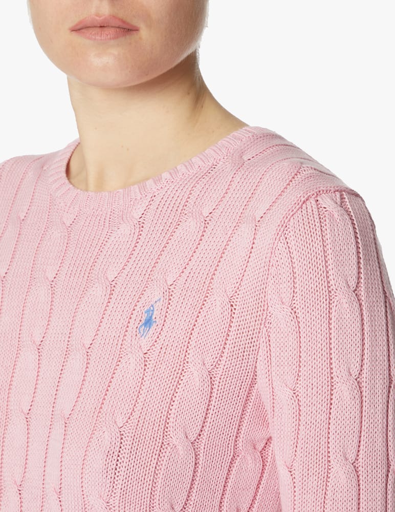 rinascente Polo Ralph Lauren Maglia in cotone a trecce Julianna - rosa