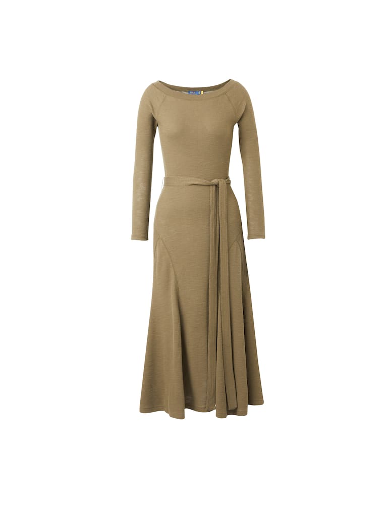 rinascente Polo Ralph Lauren Midi dress with boat neckline - olive