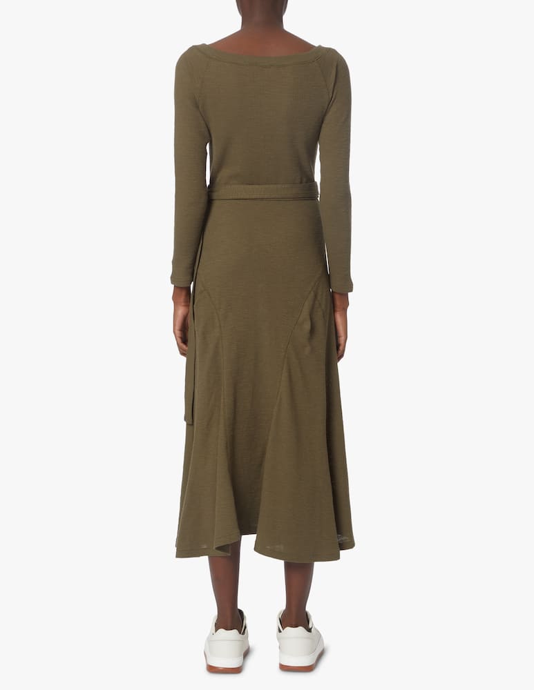 rinascente Polo Ralph Lauren Midi dress with boat neckline - olive