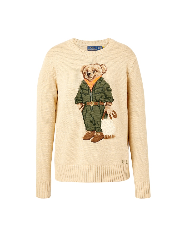 rinascente Polo Ralph Lauren Maglione in misto cotone Bear - beige