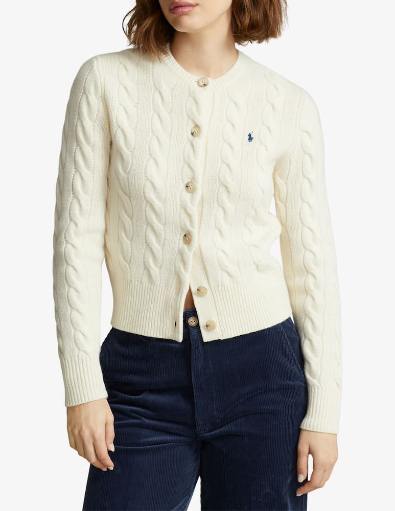Polo Ralph Lauren Cardigan a trecce in lana e cashmere - immagine 1 Polo Ralph Lauren Cardigan a trecce in lana e cashmere - immagine 1