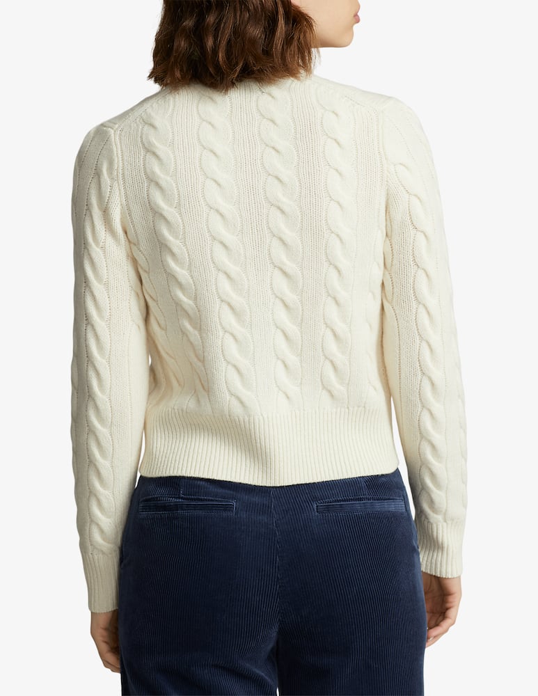 Polo Ralph Lauren Cardigan a trecce in lana e cashmere - immagine 3 Polo Ralph Lauren Cardigan a trecce in lana e cashmere - immagine 3
