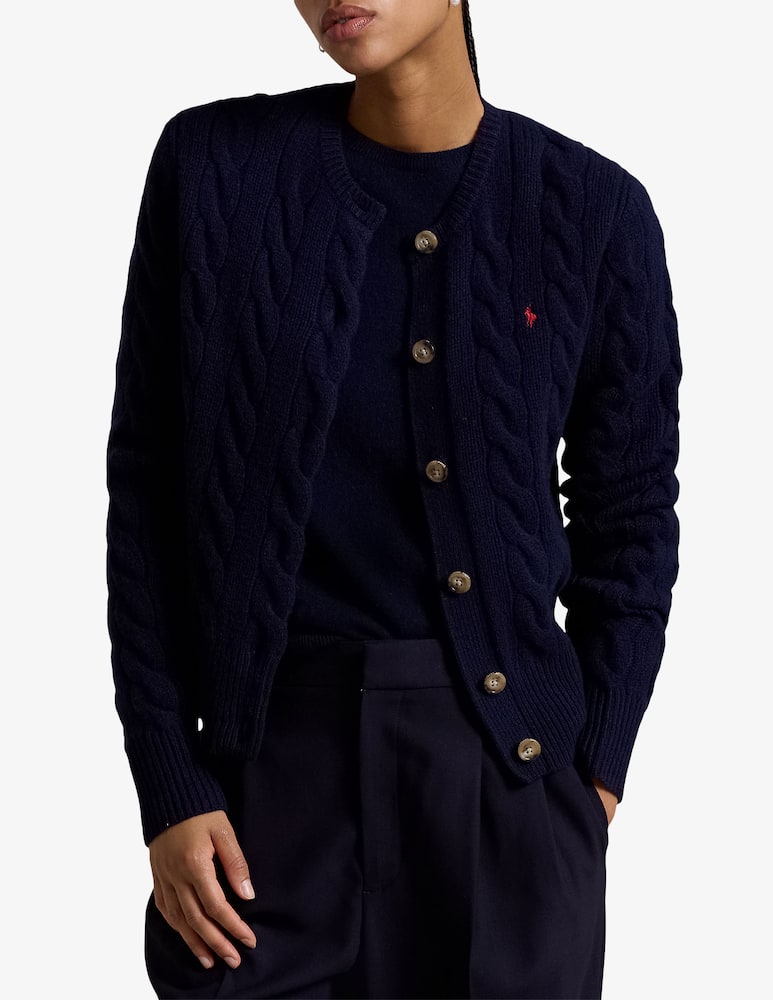 Polo Ralph Lauren Cardigan a trecce in lana e cashmere - immagine 1 Polo Ralph Lauren Cardigan a trecce in lana e cashmere - immagine 1