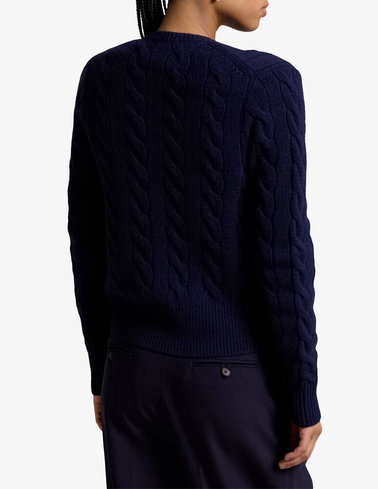 rinascente Polo Ralph Lauren Cable-Knit Wool-Cashmere Cardigan