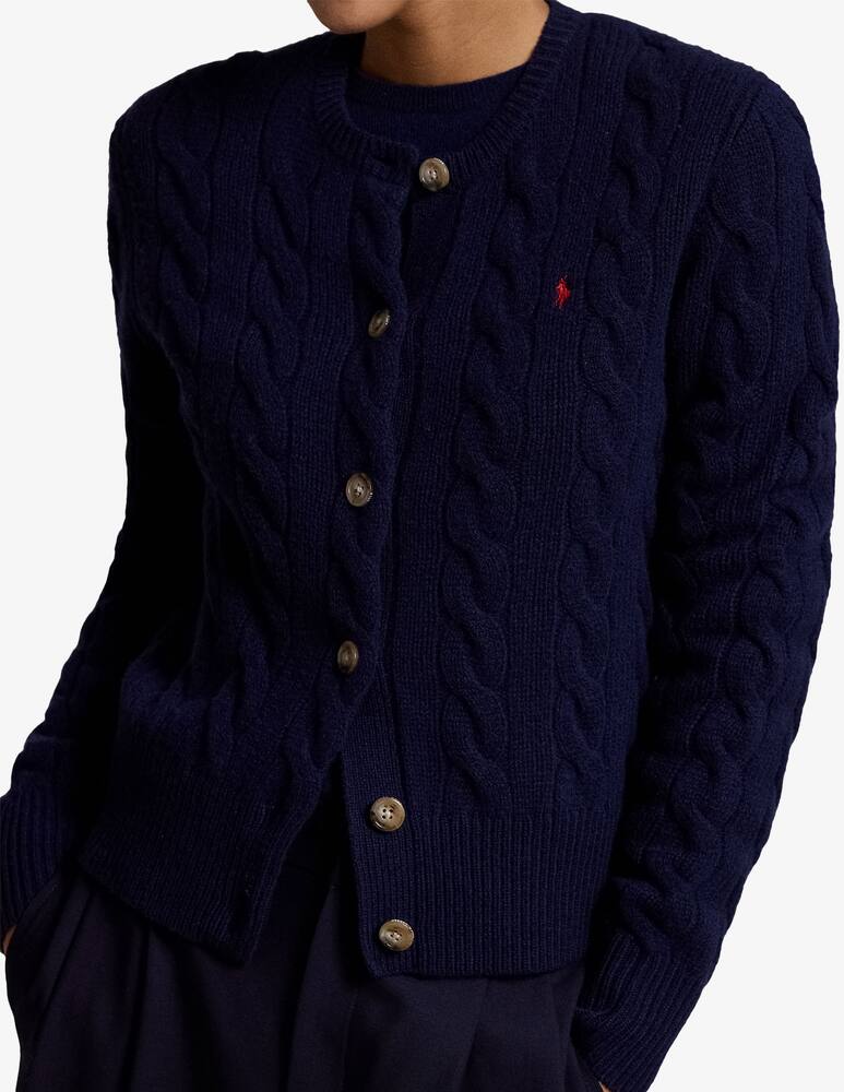 rinascente Polo Ralph Lauren Cable-Knit Wool-Cashmere Cardigan