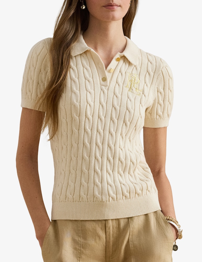 Lauren Ralph Lauren Natrissa Cable knit short sleeve pullover - picture 1 Lauren Ralph Lauren Natrissa Cable knit short sleeve pullover - picture 1