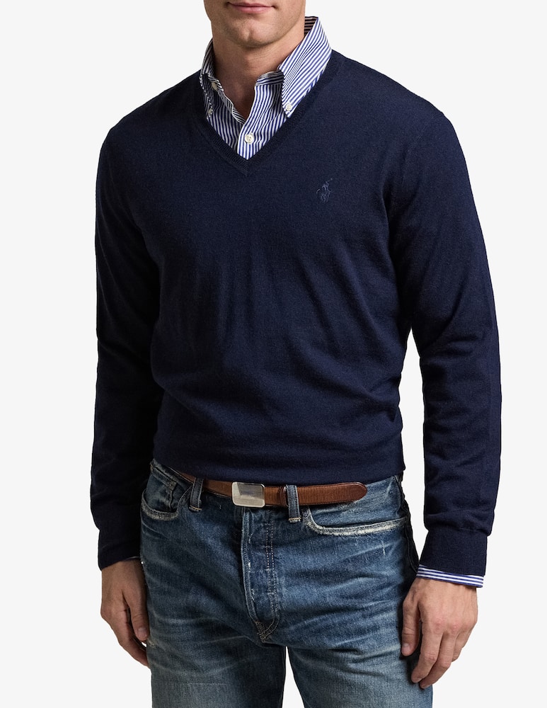 Polo Ralph Lauren Maglia scollo a v in lana merino - immagine 1 Polo Ralph Lauren Maglia scollo a v in lana merino - immagine 1