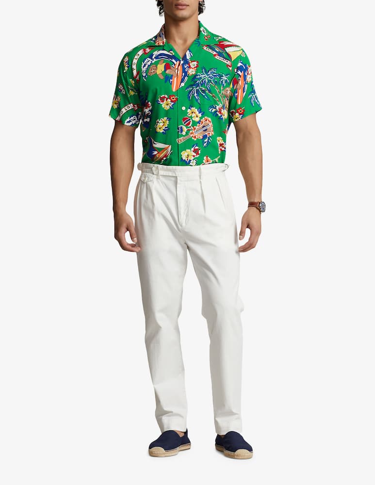 rinascente Polo Ralph Lauren Print bear bowling neck short sleeve shirt