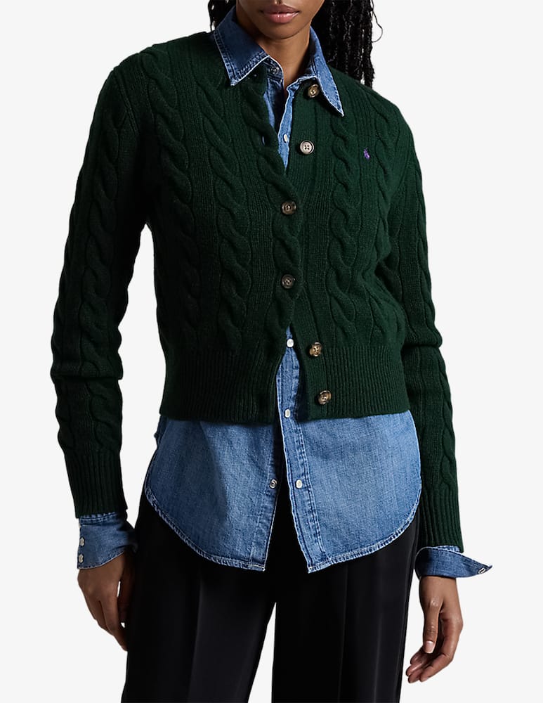 Polo Ralph Lauren Cardigan a trecce in lana e cashmere - immagine 1