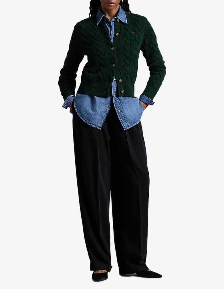 Polo Ralph Lauren Cardigan a trecce in lana e cashmere - immagine 2