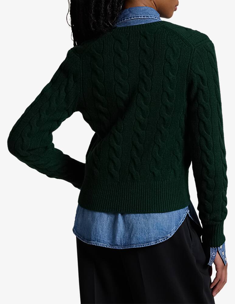 Polo Ralph Lauren Cardigan a trecce in lana e cashmere - immagine 3
