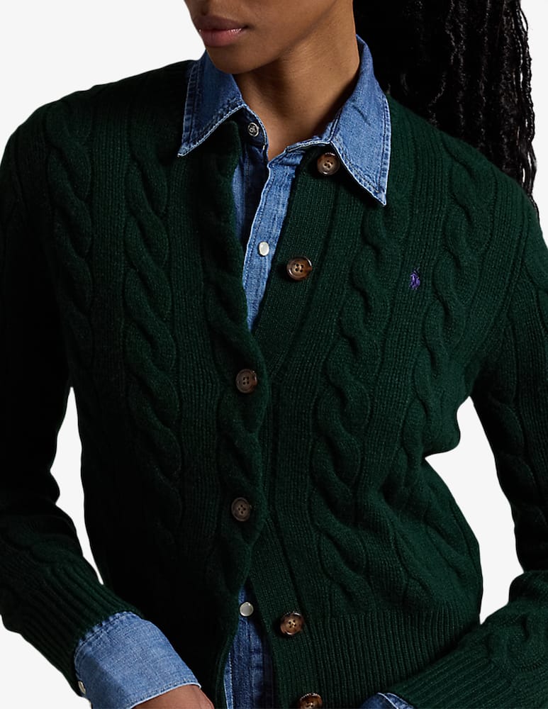 Polo Ralph Lauren Cardigan a trecce in lana e cashmere - immagine 4