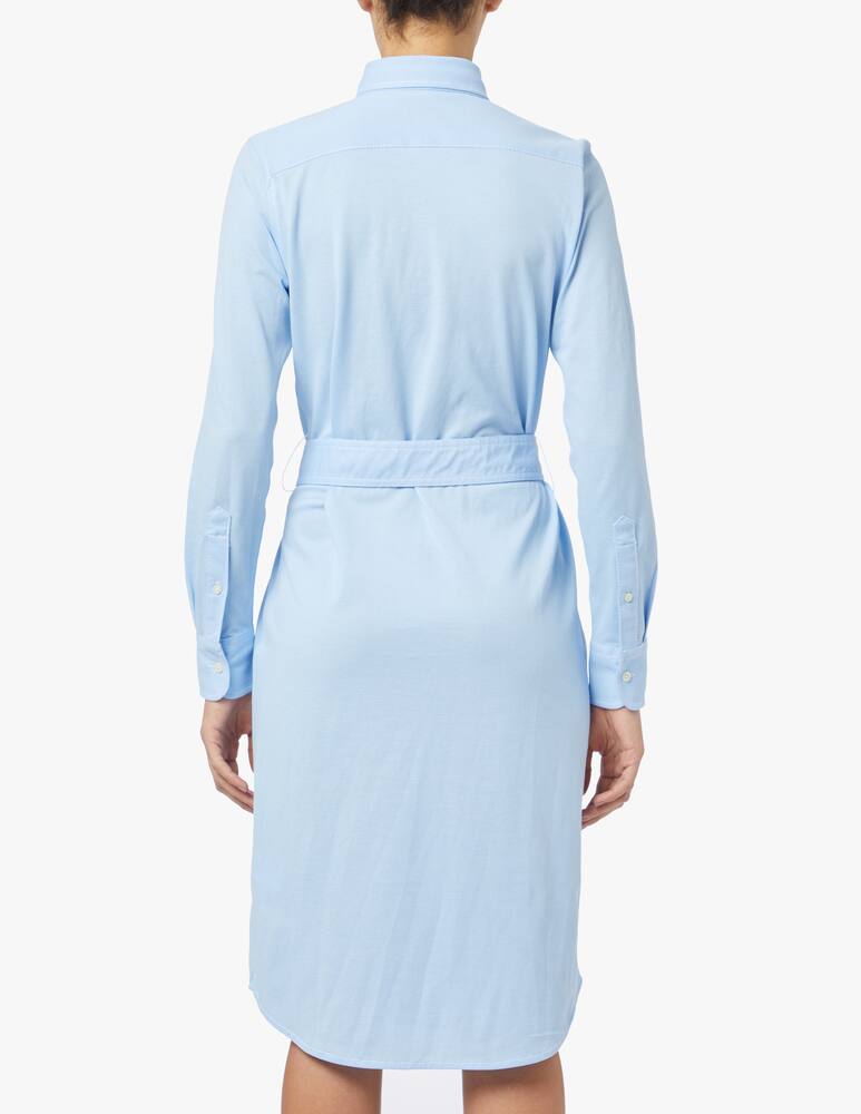 rinascente Polo Ralph Lauren Heidi cotton shirt dress with belt - blue
