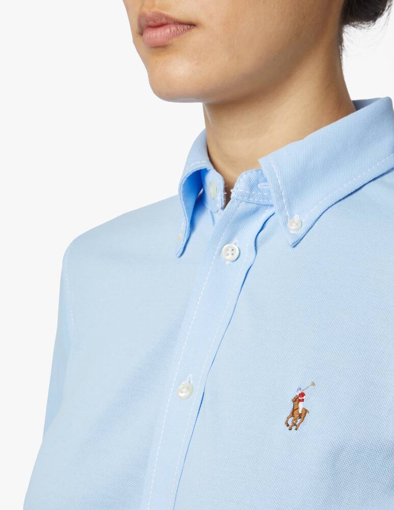 rinascente Polo Ralph Lauren Heidi cotton shirt dress with belt - blue