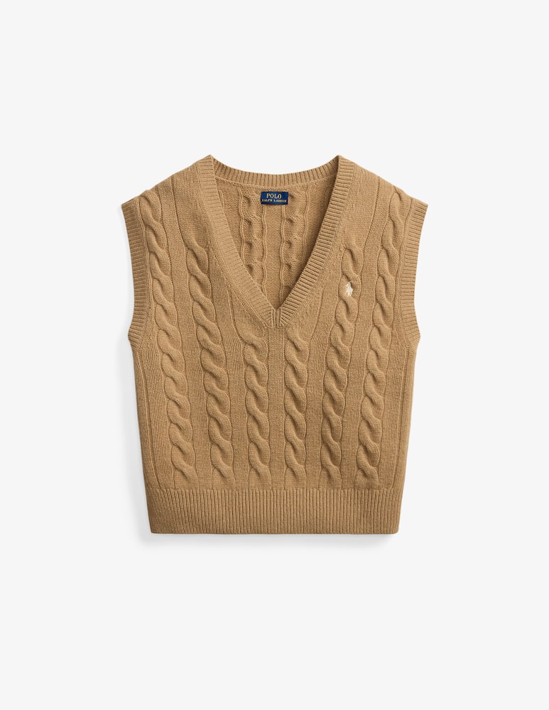 rinascente Polo Ralph Lauren Gilet maglia trecce scollo v