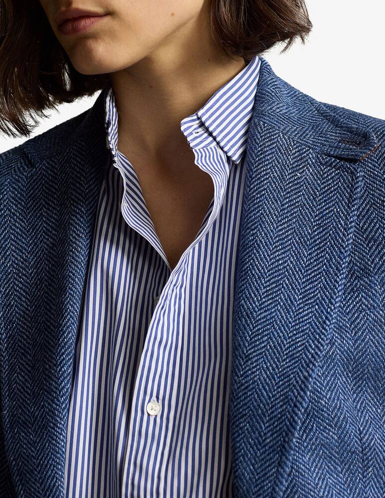 rinascente Polo Ralph Lauren Herringbone Linen-Blend Blazer