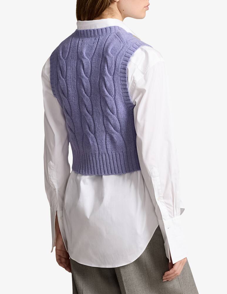 rinascente Polo Ralph Lauren Cropped Cable Wool-Cashmere Jumper