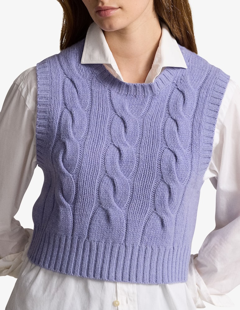 rinascente Polo Ralph Lauren Cropped Cable Wool-Cashmere Jumper