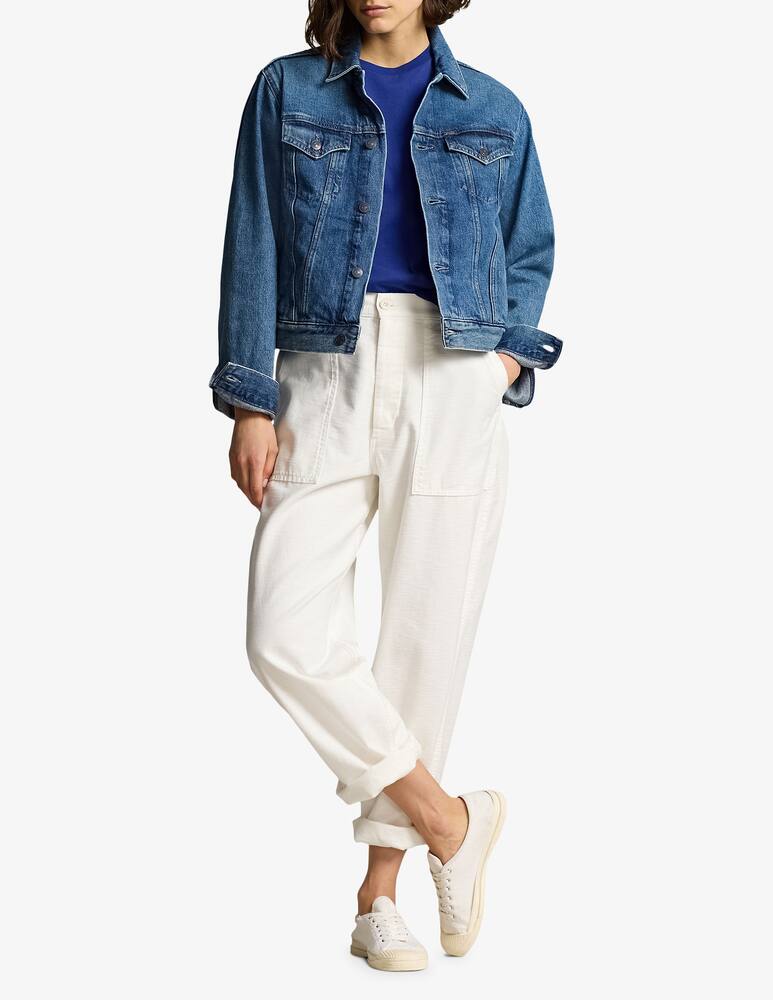 rinascente Polo Ralph Lauren Giacca trucker in denim con bandiera