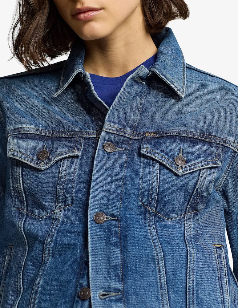 Polo Ralph Lauren Giacca trucker in denim con bandiera - immagine 4 Polo Ralph Lauren Giacca trucker in denim con bandiera - immagine 4