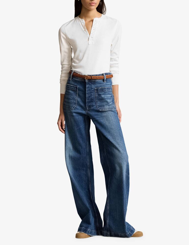 rinascente Polo Ralph Lauren Stretch Cotton Wide-Leg Jean