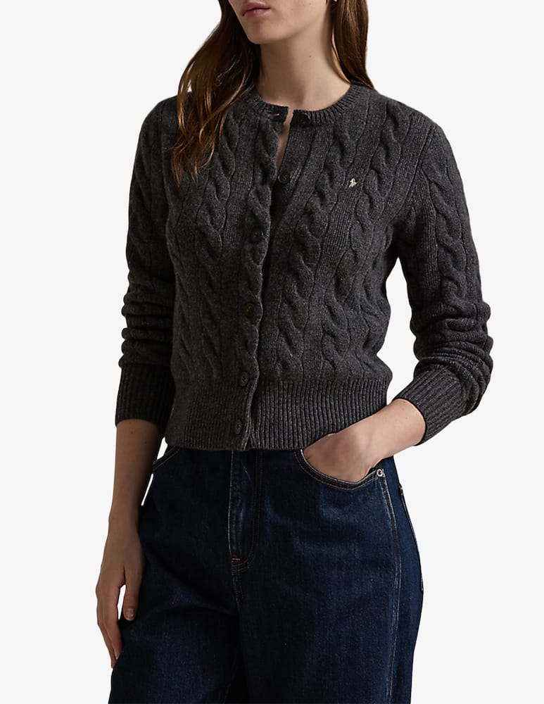 Polo Ralph Lauren Cardigan a trecce in lana e cashmere - immagine 1 Polo Ralph Lauren Cardigan a trecce in lana e cashmere - immagine 1