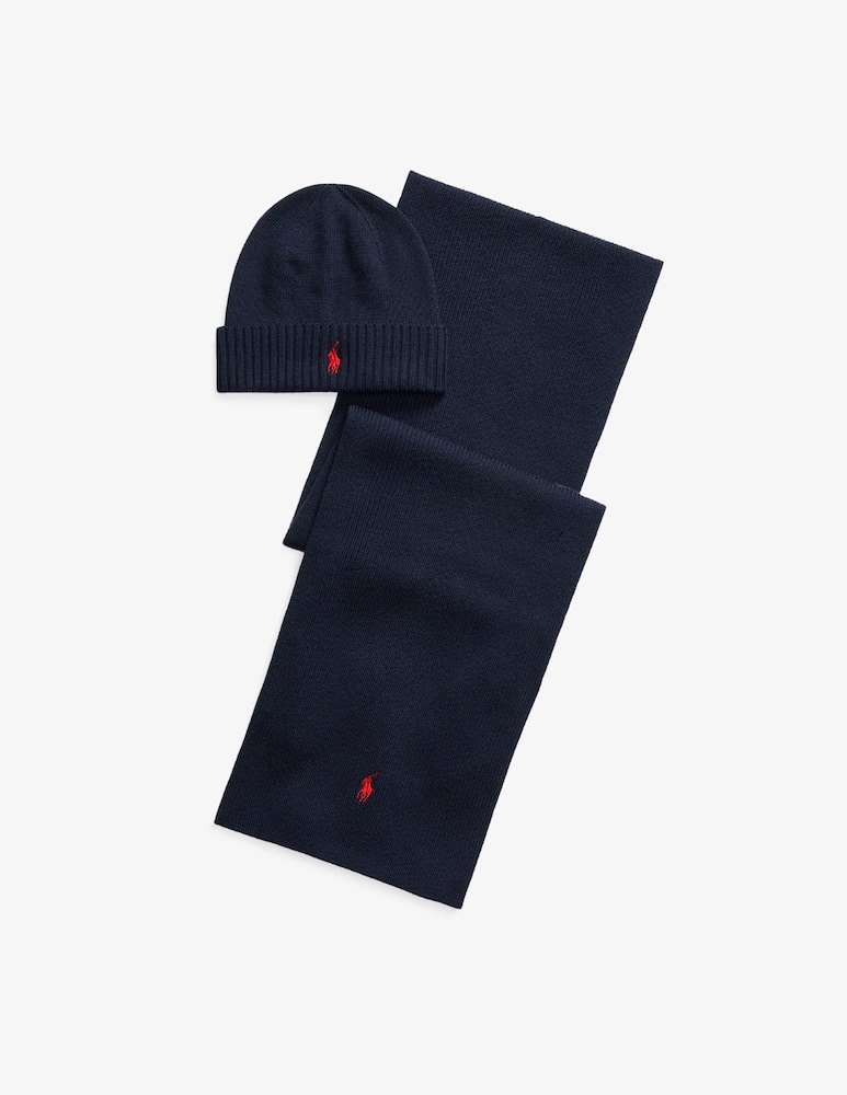 rinascente Polo Ralph Lauren Set cappello e sciarpa con logo