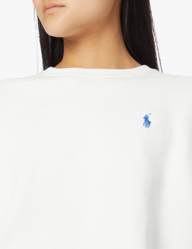 rinascente Polo Ralph Lauren Good Vibes embroidered fleece sweatshirt - white