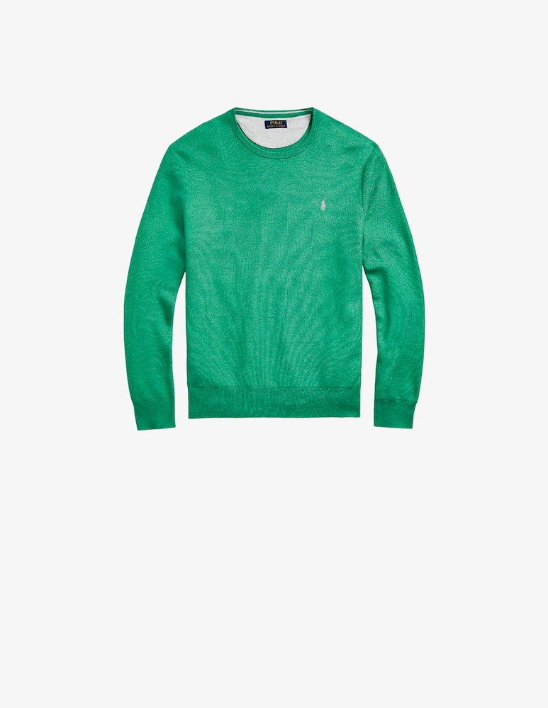 Polo Ralph Lauren Cotton knitting pima nido d'ape roundneck sweater - Green - picture 5 Polo Ralph Lauren Cotton knitting pima nido d'ape roundneck sweater - Green - picture 5