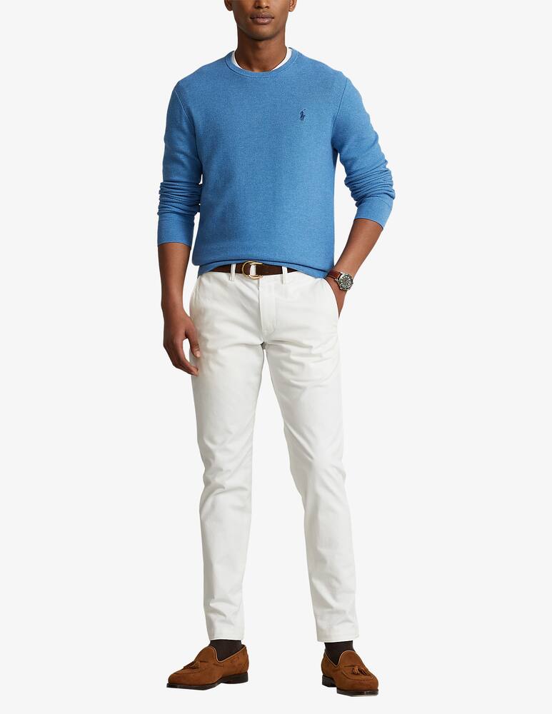 rinascente Polo Ralph Lauren Cotton knitting pima nido d'ape roundneck sweater - Blue