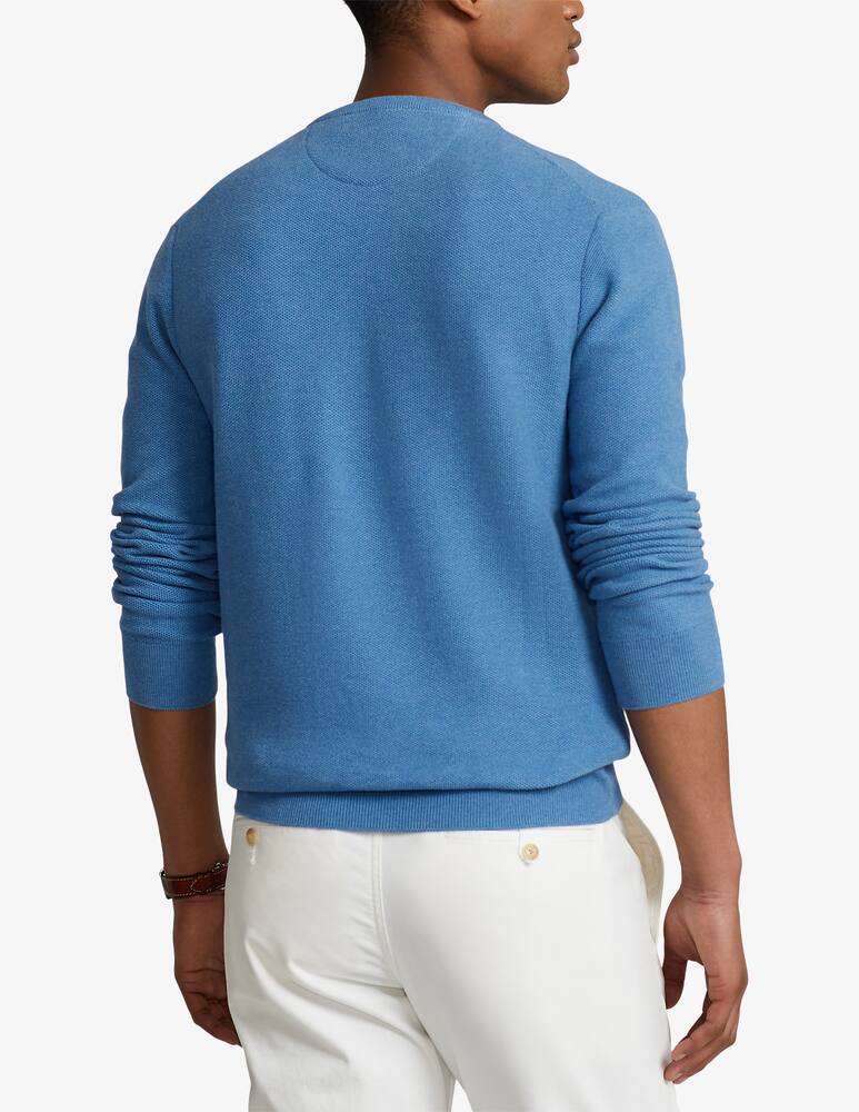 rinascente Polo Ralph Lauren Cotton knitting pima nido d'ape roundneck sweater - Blue