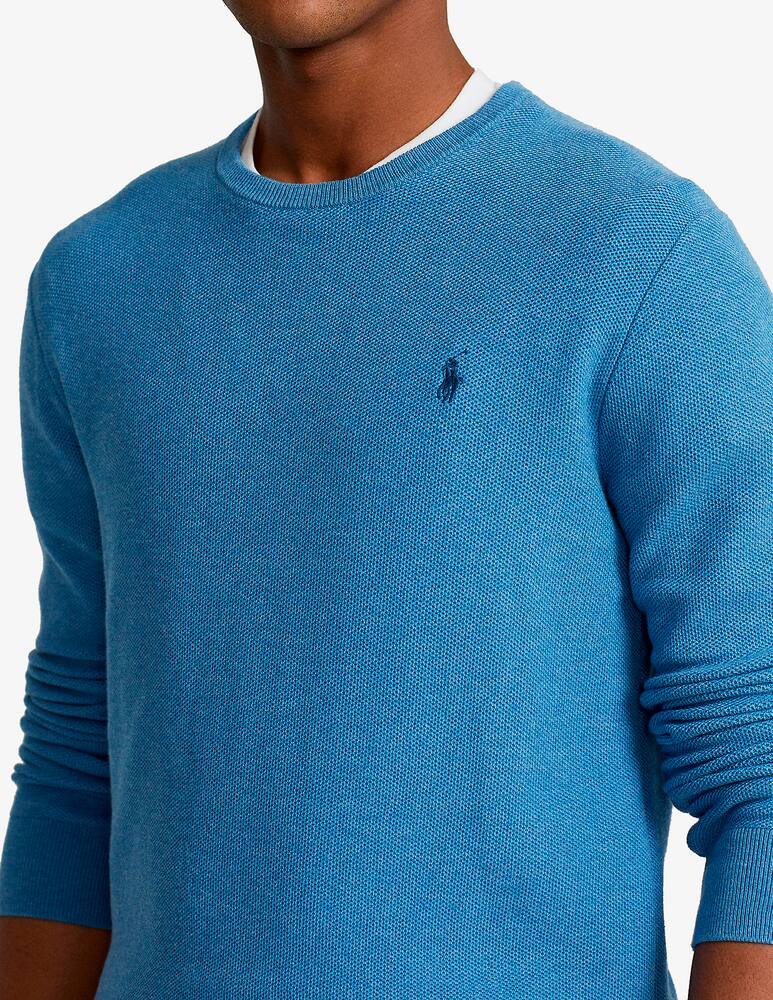 rinascente Polo Ralph Lauren Cotton knitting pima nido d'ape roundneck sweater - Blue