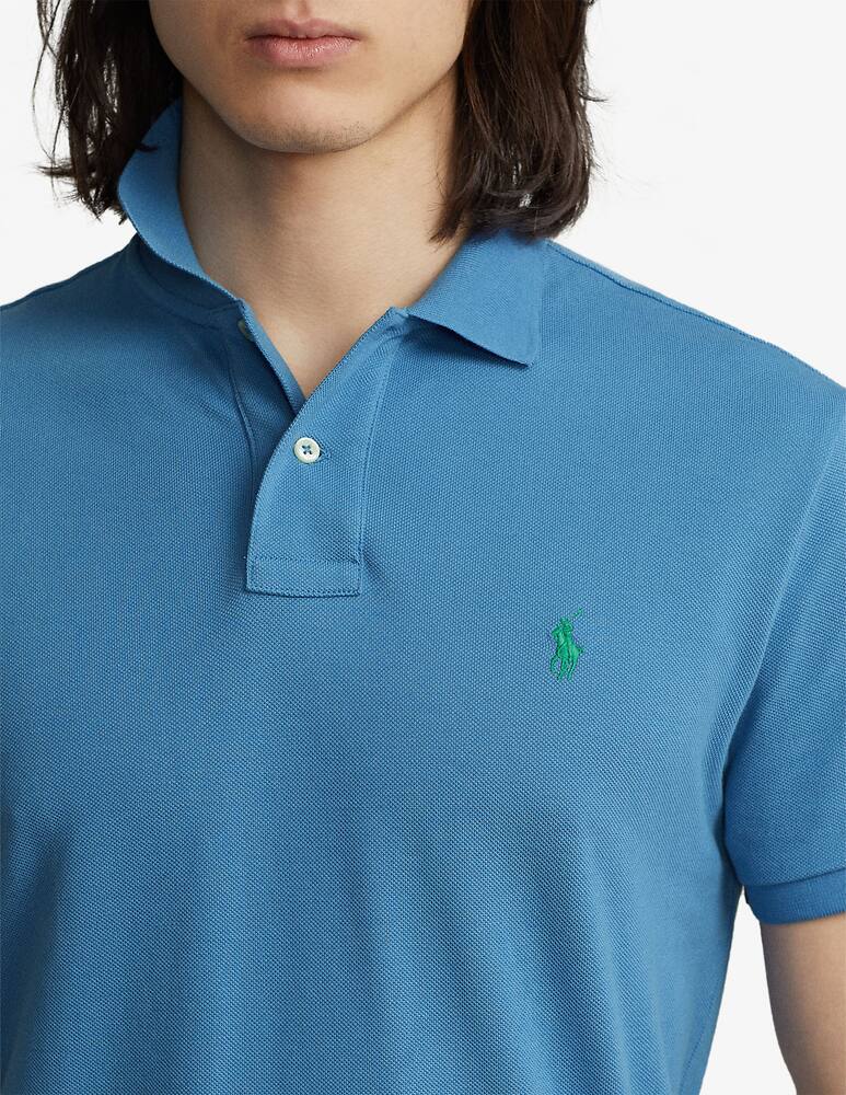 Polo Ralph Lauren Basic mesh slim short sleeve polo - Blue - picture 4 Polo Ralph Lauren Basic mesh slim short sleeve polo - Blue - picture 4