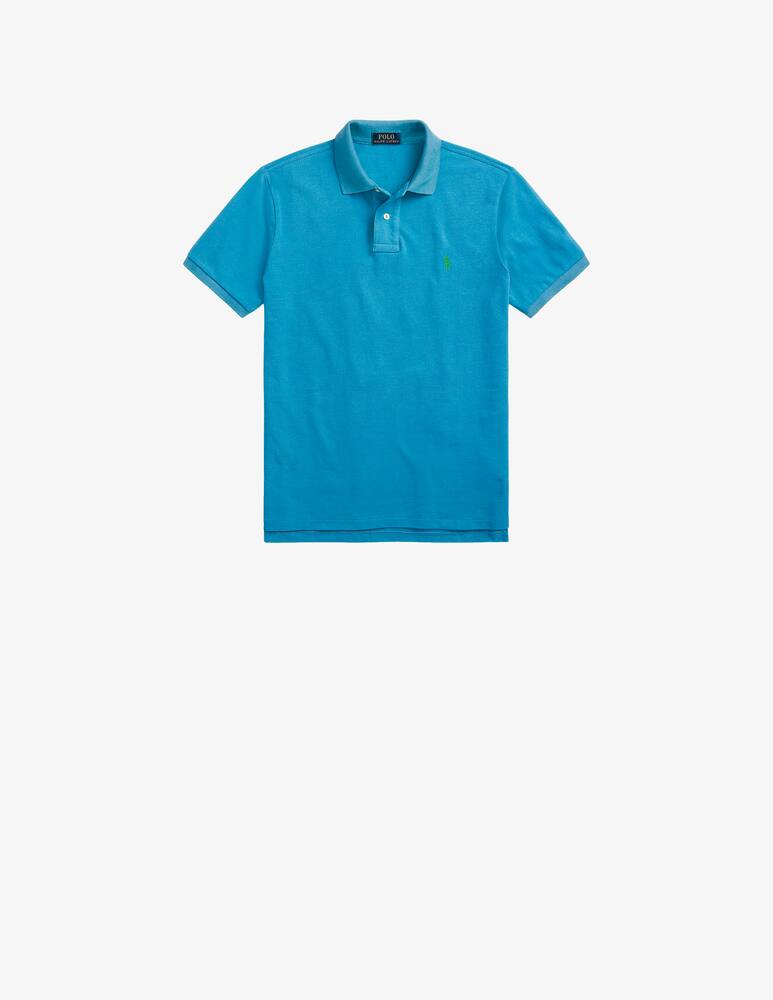 Polo Ralph Lauren Basic mesh slim short sleeve polo - Blue - picture 5 Polo Ralph Lauren Basic mesh slim short sleeve polo - Blue - picture 5