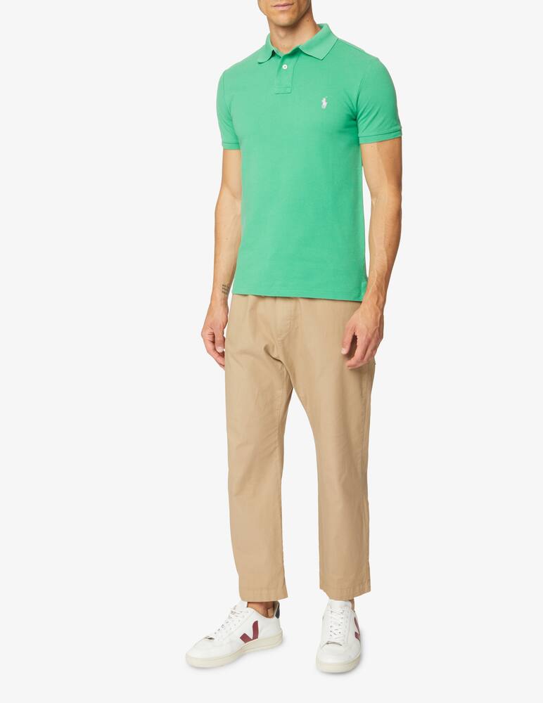 rinascente Polo Ralph Lauren Basic mesh slim short sleeve polo - Green