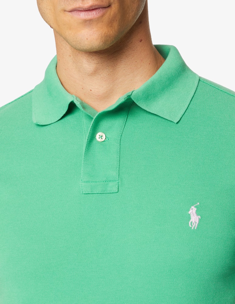 rinascente Polo Ralph Lauren Basic mesh slim short sleeve polo - Green