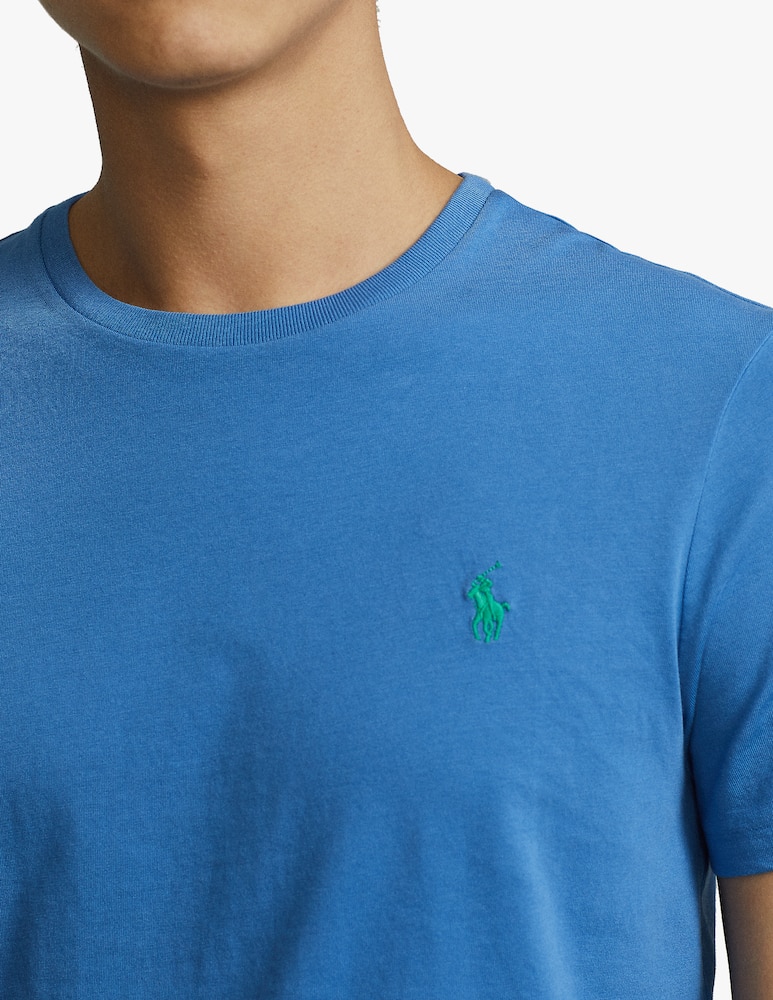 rinascente Polo Ralph Lauren Maglietta manica corta girocollo jersey fw22 - Blu