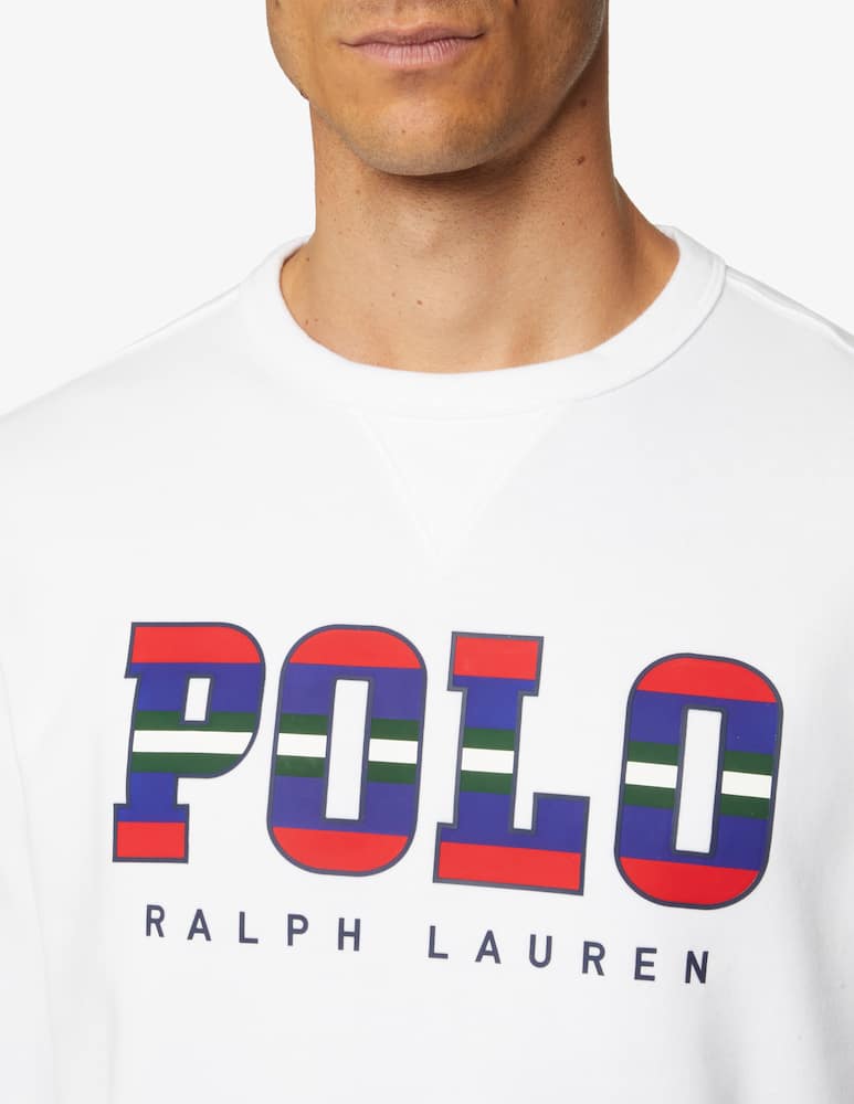 rinascente Polo Ralph Lauren Patch logo crew sweatshirt - White