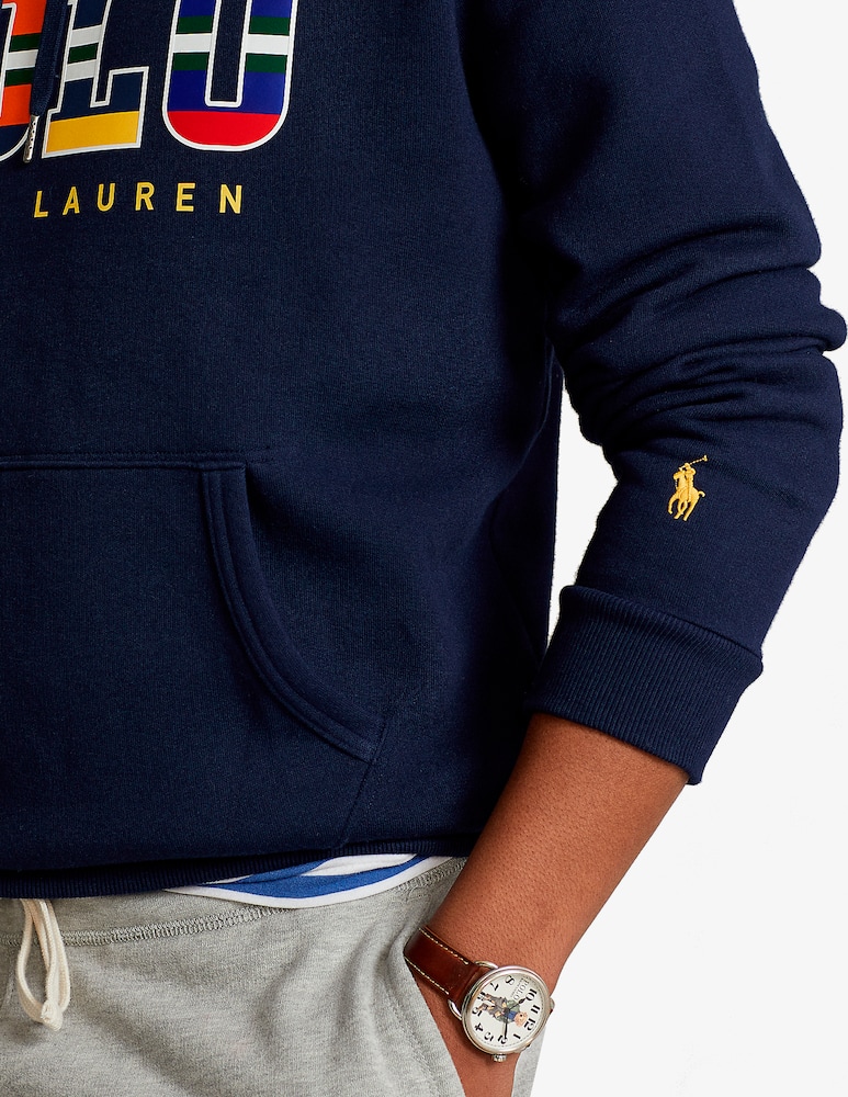 rinascente Polo Ralph Lauren Patch logo hoodie - Blue