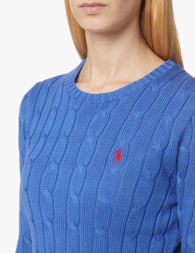 rinascente Polo Ralph Lauren Maglia in cotone a trecce Julianna - blu
