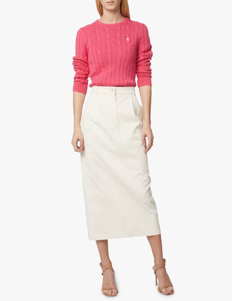 Polo Ralph Lauren Maglia in cotone a trecce Julianna - rosa - immagine 2 Polo Ralph Lauren Maglia in cotone a trecce Julianna - rosa - immagine 2