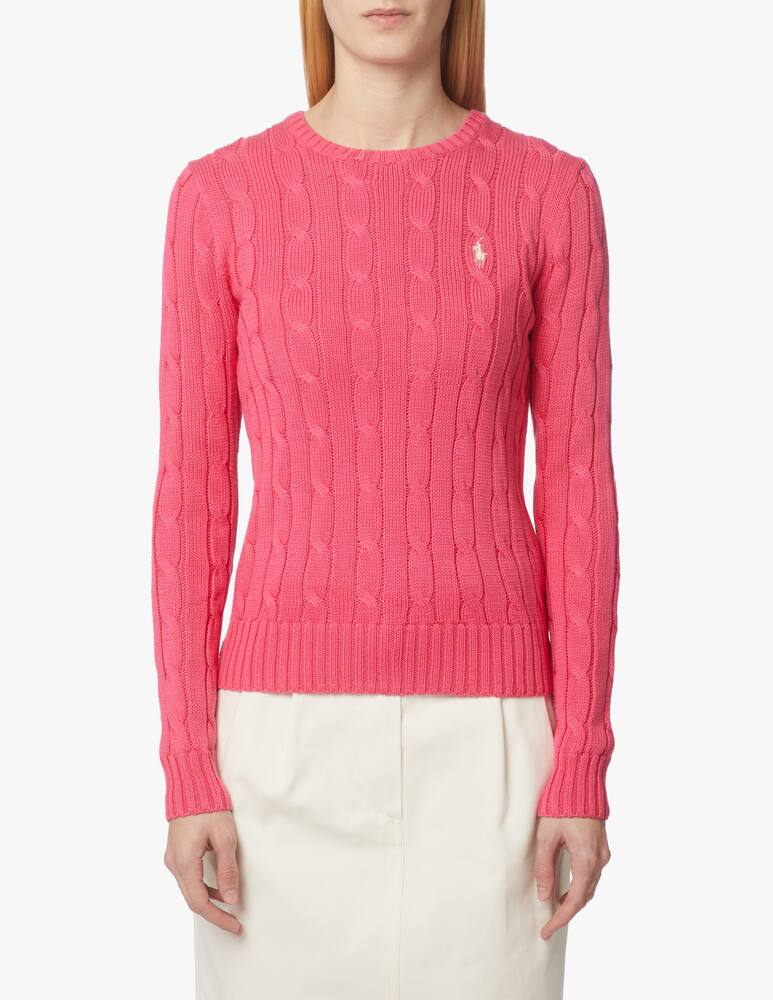 Polo Ralph Lauren Maglia in cotone a trecce Julianna - rosa - immagine 1 Polo Ralph Lauren Maglia in cotone a trecce Julianna - rosa - immagine 1