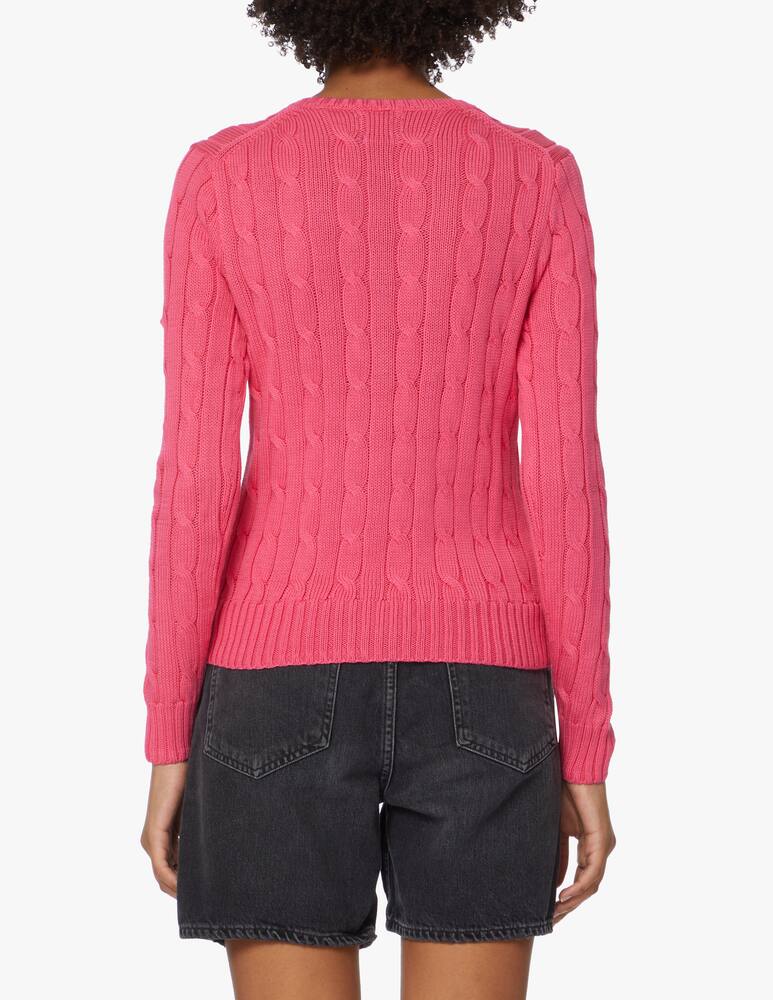Polo Ralph Lauren Kimberly V-neck cable-knit sweater - pink - picture 3