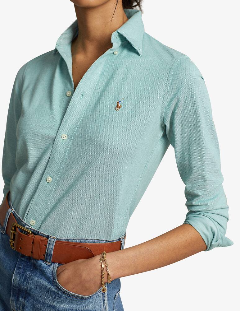 rinascente Polo Ralph Lauren Heidi skinny long sleeve shirt - Light blue