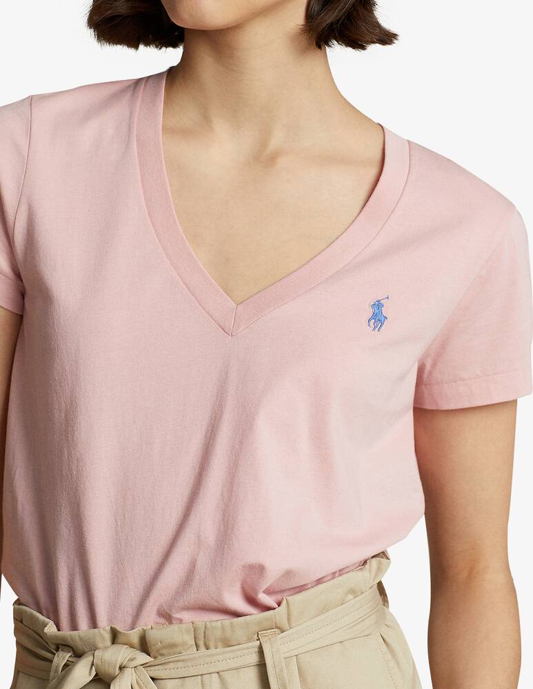 rinascente Polo Ralph Lauren T-shirt manica corta scollo a V - Rosa