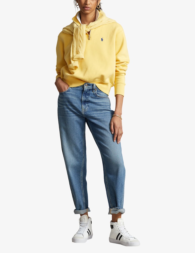 rinascente Polo Ralph Lauren Felpa a manica lunga mezza zip - Giallo