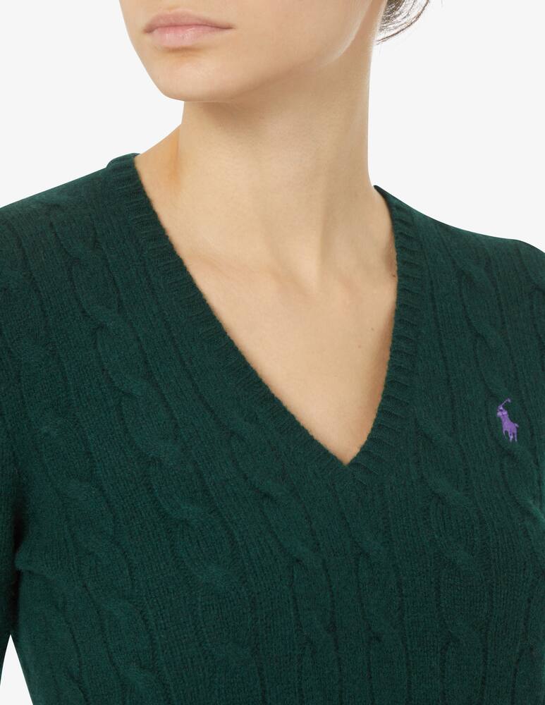 Polo Ralph Lauren Maglione in lana Kimberly - Verde - immagine 4